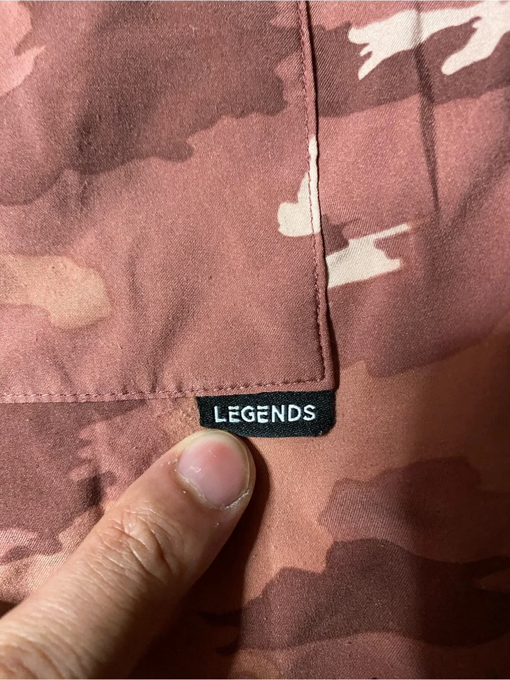 Men's Rust Camo Athletic Shorts with Drawstring - Picture 8 of 8
